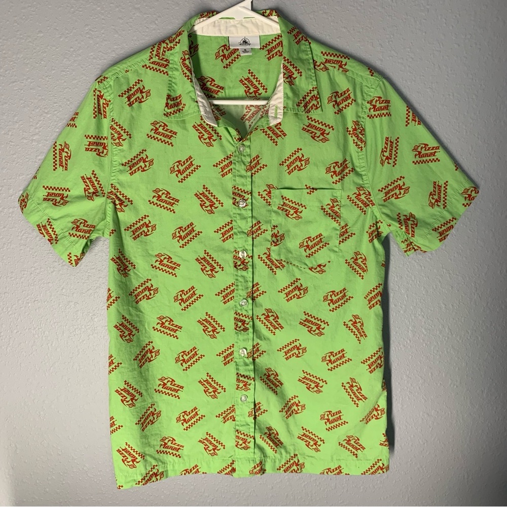 Disney Pixar Pizza Planet Toy Story Button Down Shirt